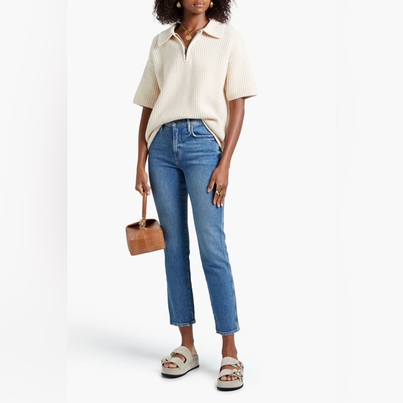Frame Le Sylvie High Rise Slender Straight Jeans - Picture 1 of 10
